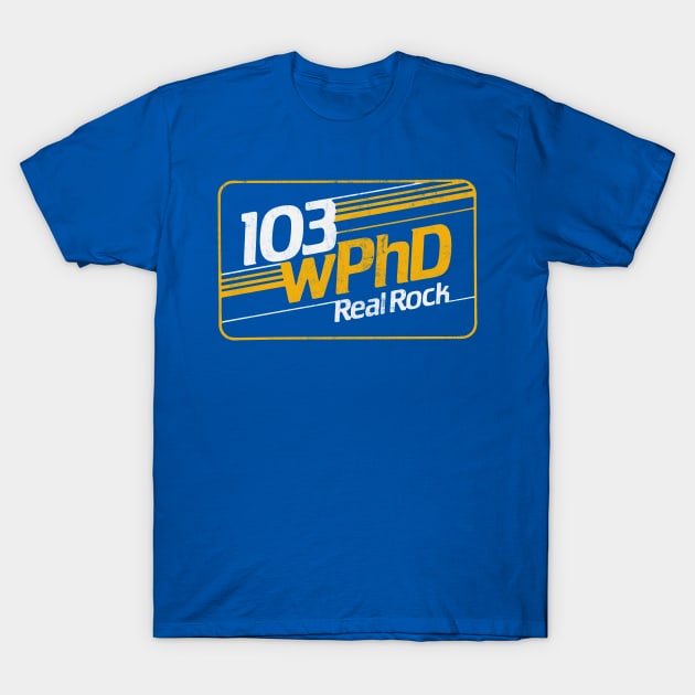 103 WPHD/WYSL Buffalo NY / Defunct 1980s Radio Station Logo T-Shirt by CultOfRomance